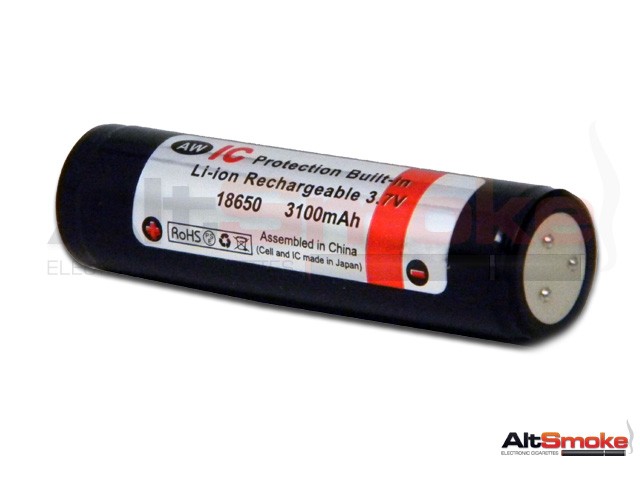 AW 18650 Protected 3100 mAh Rechargeable Lithium Battery